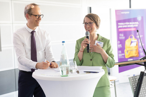Koen Nomden und Franziska Bopp beim Abschlusspanel