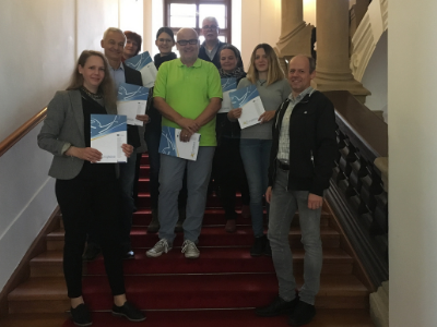 Gruppenbild der Teilnehmenden mit Europass Mobiität